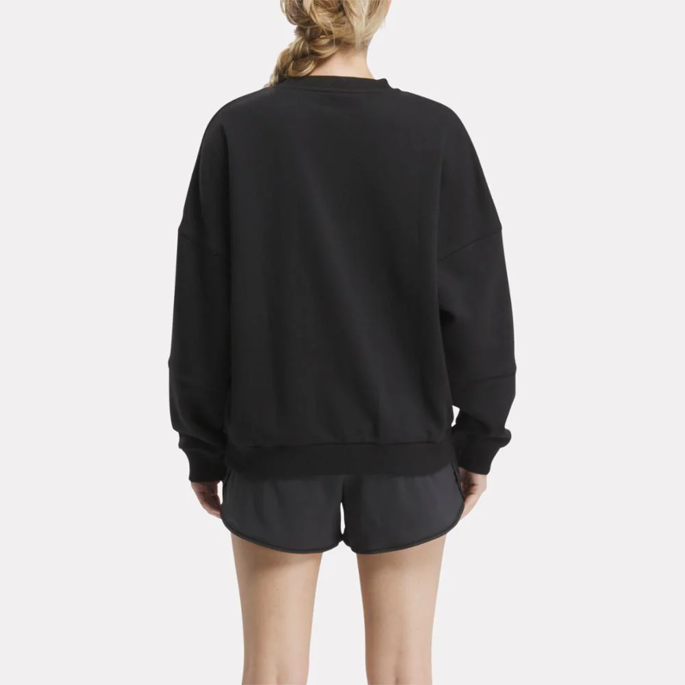 Reebok Apparel Women Lux Oversized Crew BLACK - Image 3