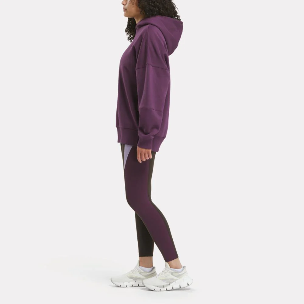 Reebok Apparel Women Lux Oversized Hoodie MIDNIGHT PLUM - Image 2