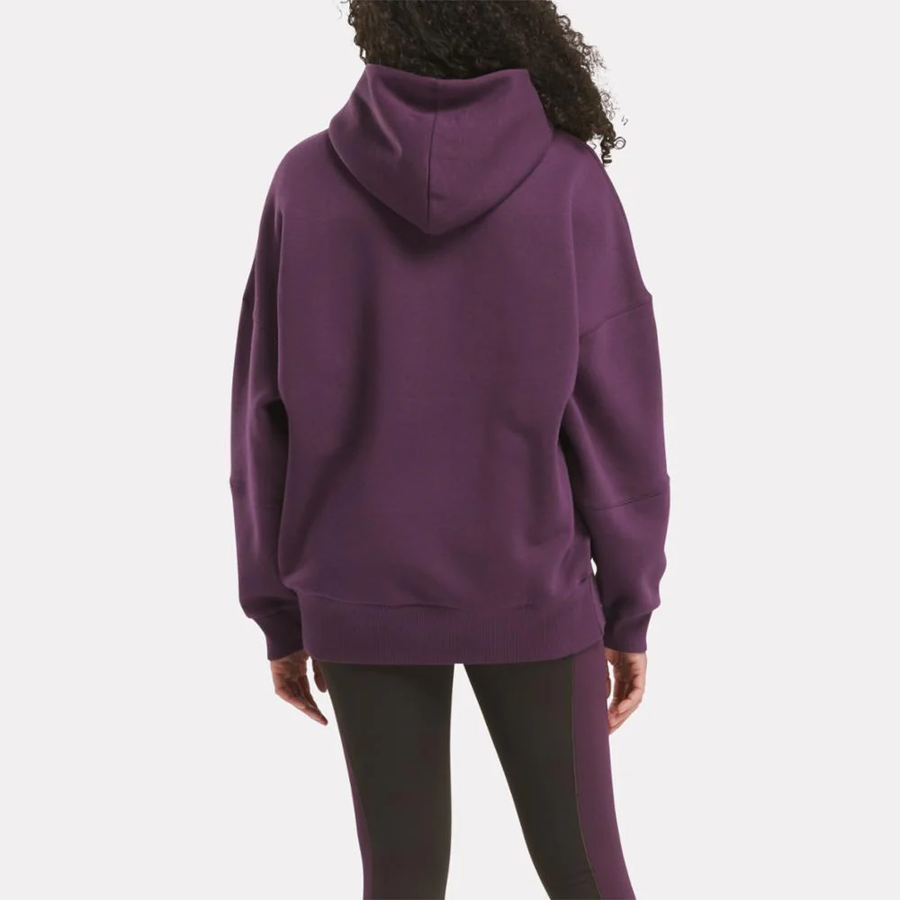 Reebok Apparel Women Lux Oversized Hoodie MIDNIGHT PLUM - Image 3