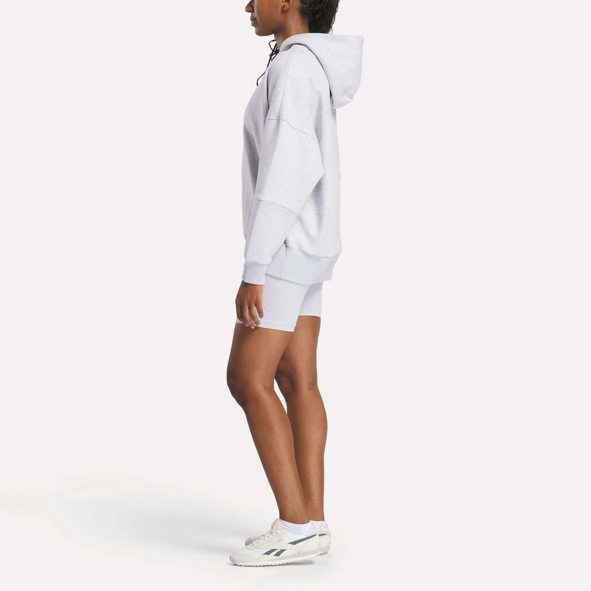 Reebok Apparel Women Lux Oversized Hoodie SILVER MARL - Image 2