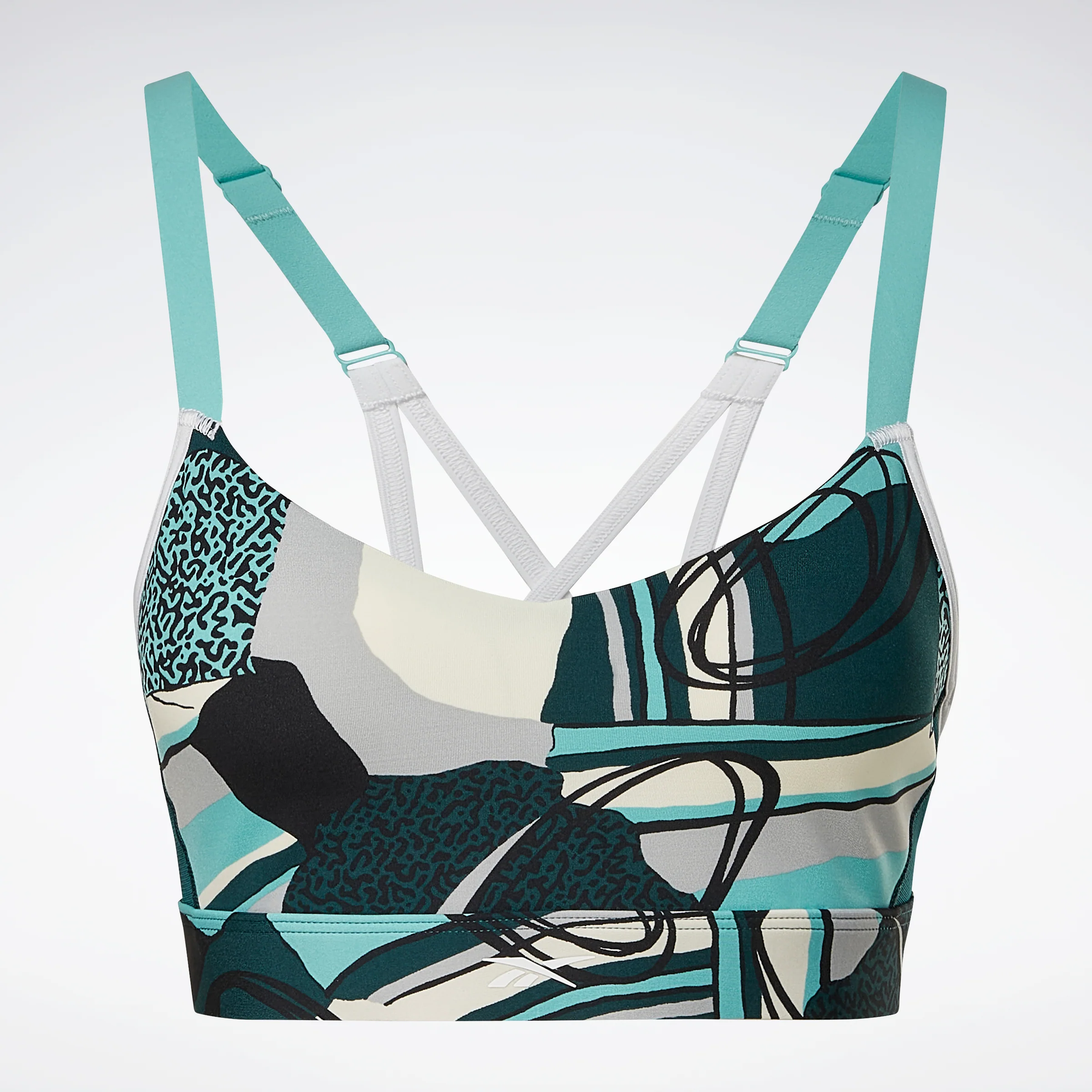 Reebok Apparel Women Lux Perform Graphic Strappy Bra Seclte - Image 6