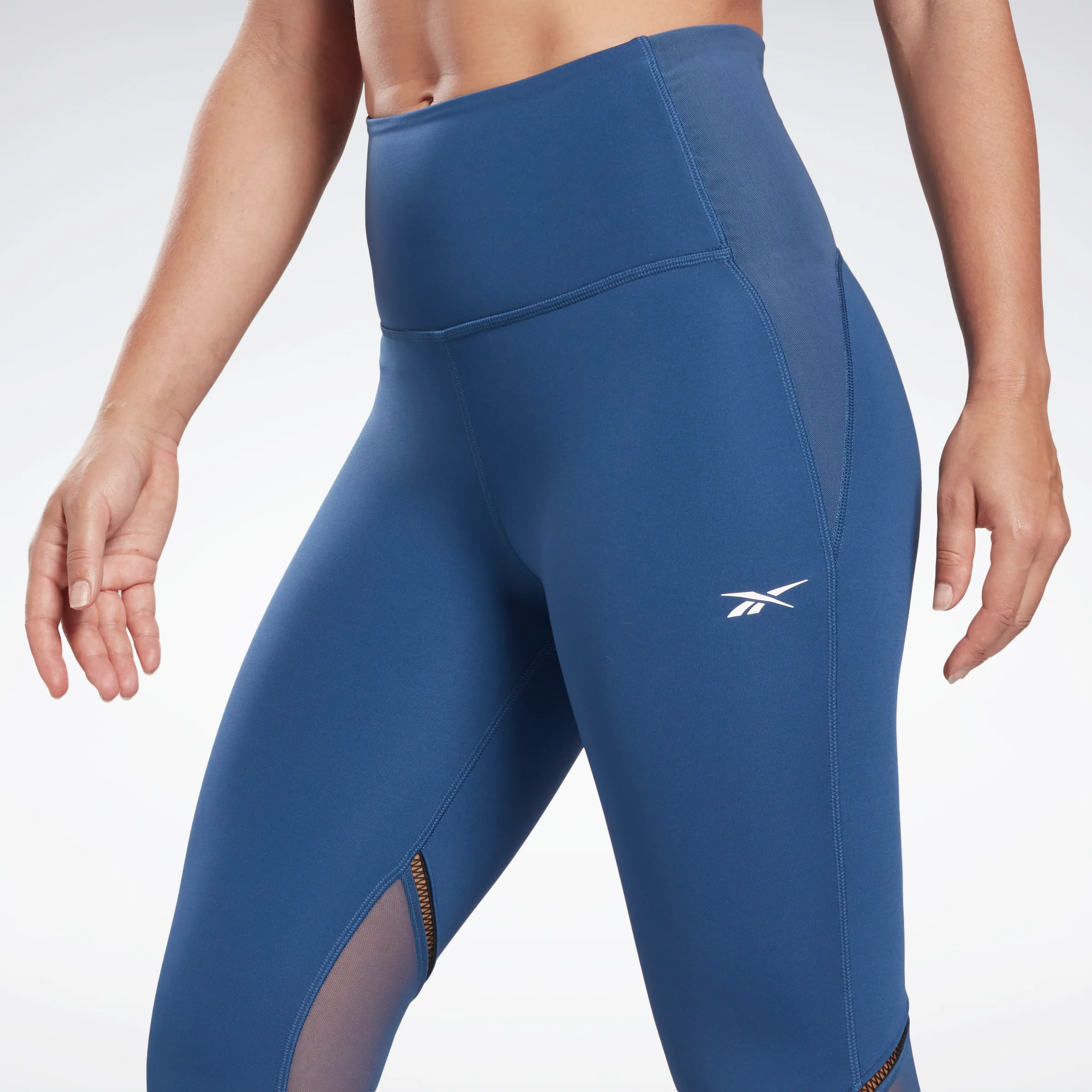Reebok Apparel Women Lux Perform Perforated Leggings Batblu - Image 4