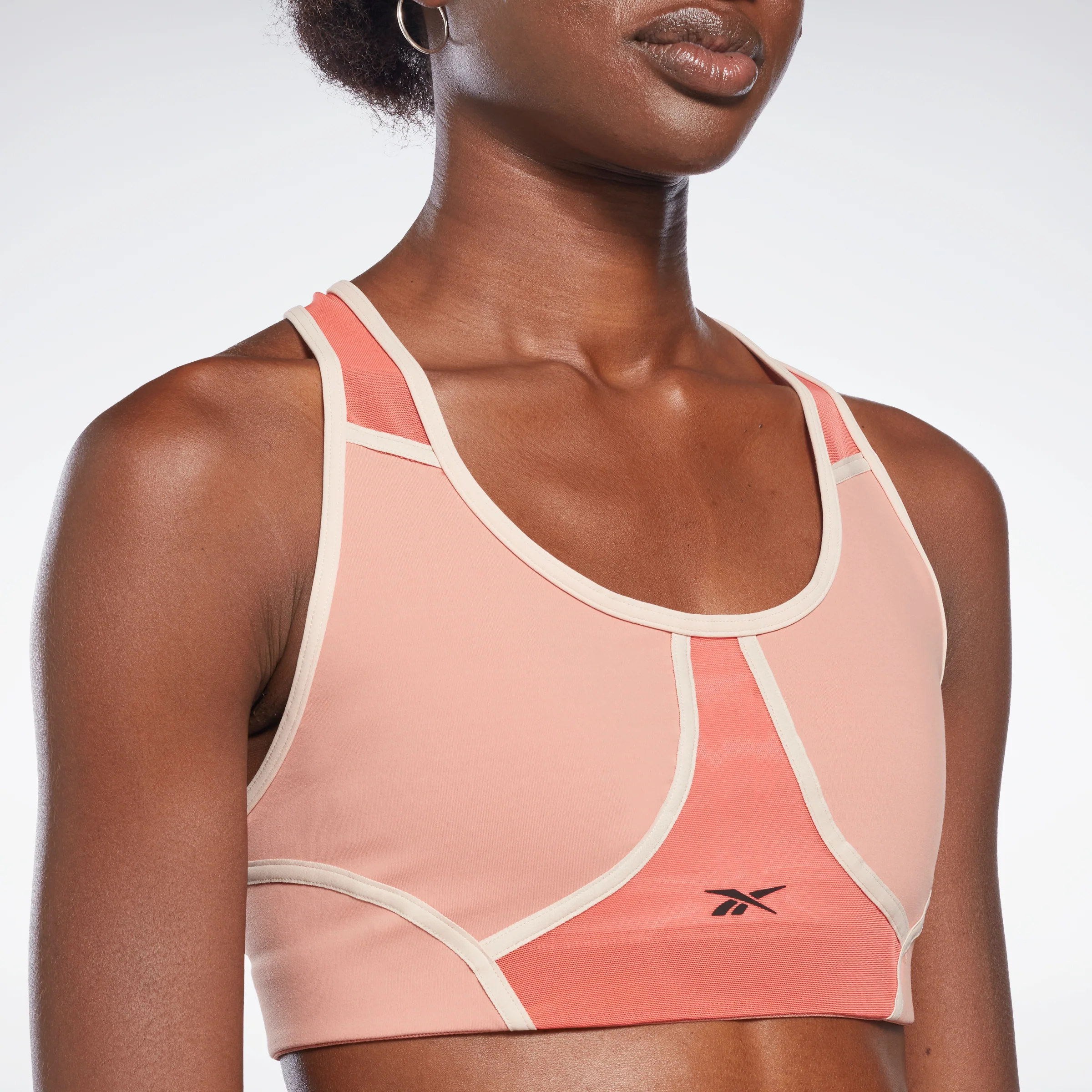 Reebok Apparel Women Lux Racer Colorblocked Padded Bra Cancor - Image 4