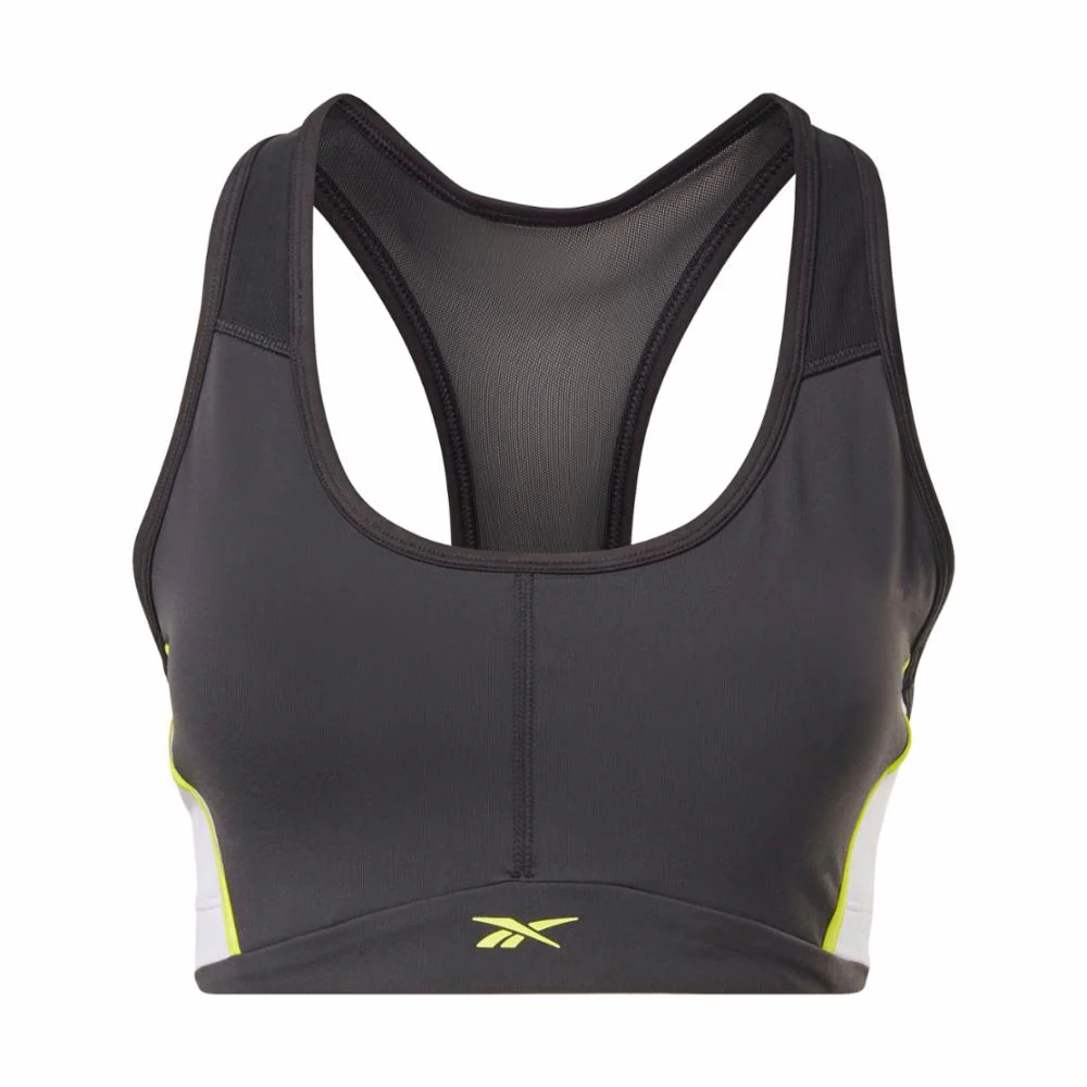Reebok Apparel Women Lux Racer Padded Colorblock Bra BLACK - Image 6