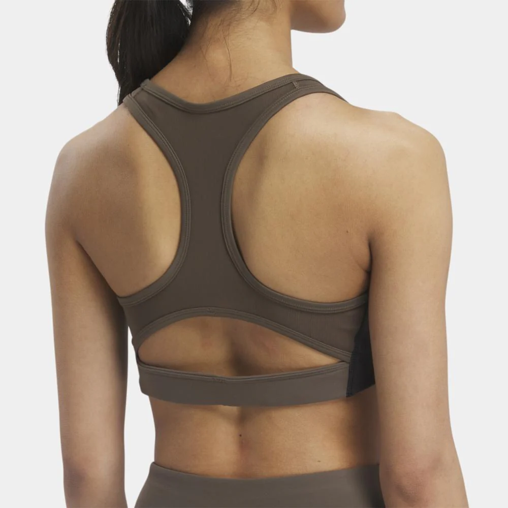 Reebok Apparel Women Lux Racer Padded Colorblock Bra GROUT - Image 6