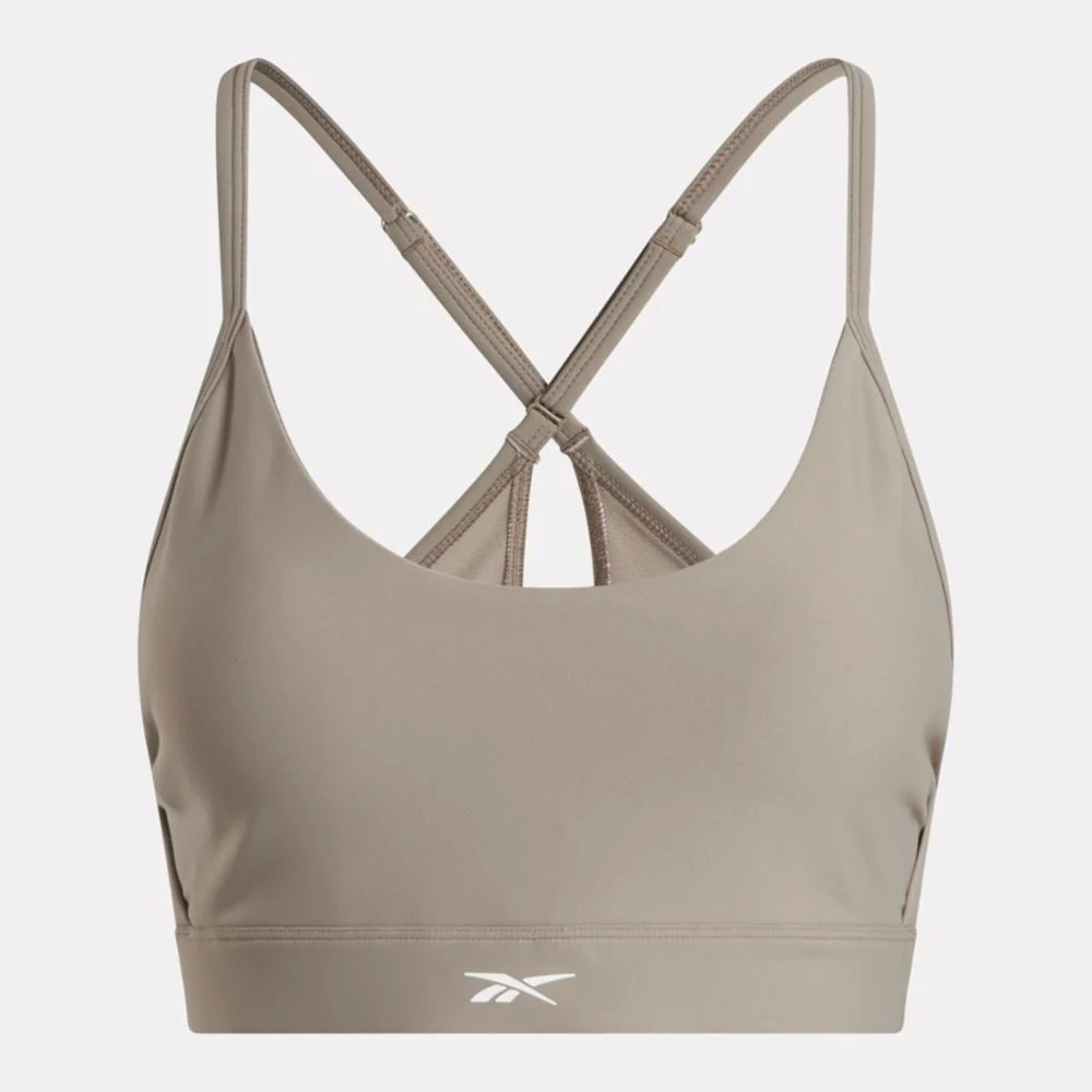 Reebok Apparel Women Lux Strappy Sports Bra GRITTY GREY - Image 4