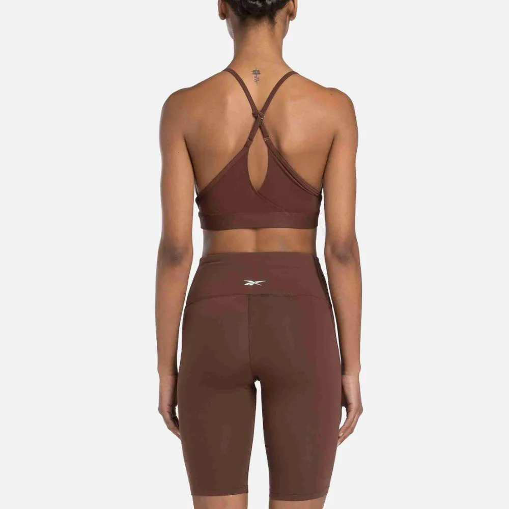 Reebok Apparel Women Lux Strappy Sports Bra UNEARTHED BROWN - Image 3