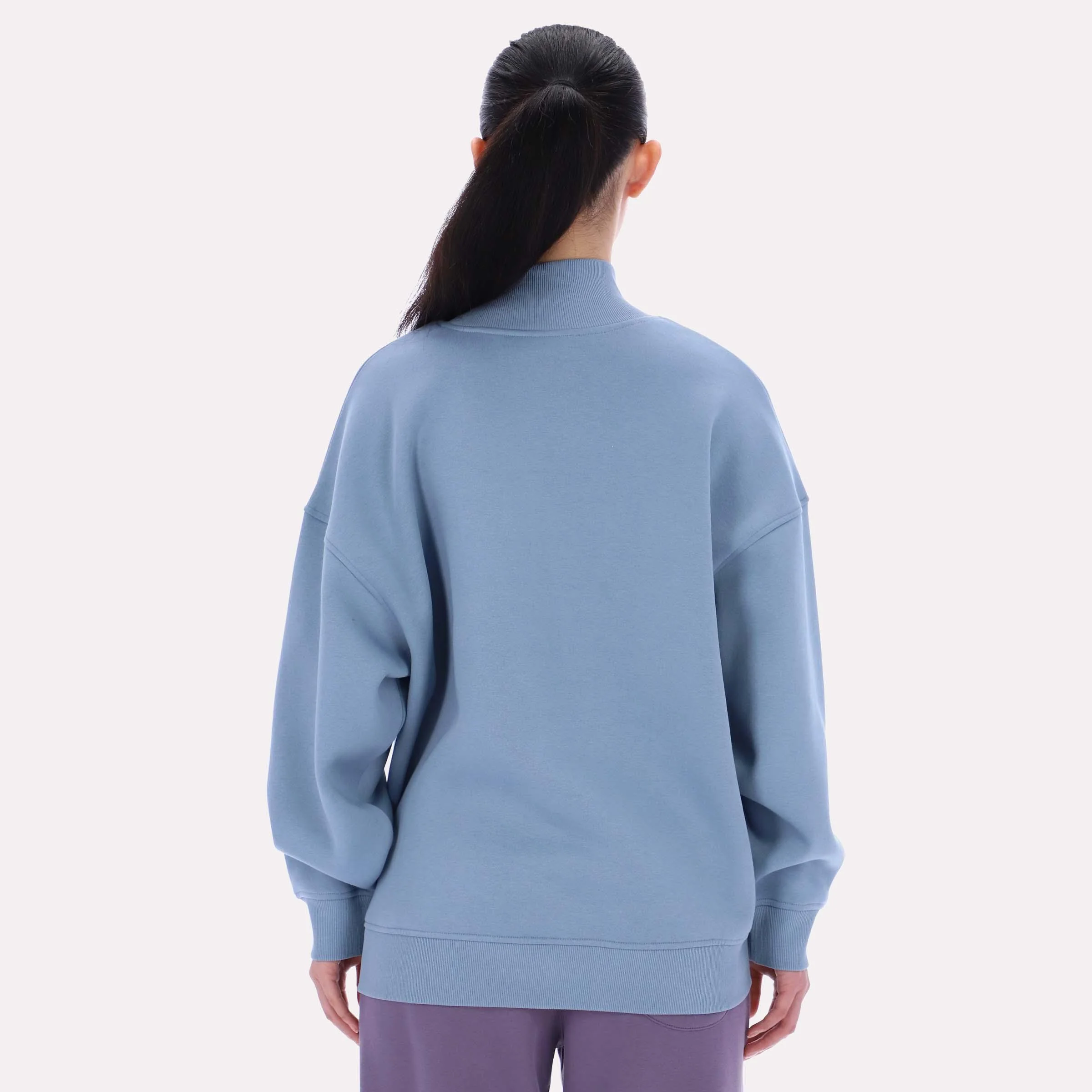 Reebok Apparel Women Oversized Roll Neck Sweatshirt LEISURE BLUE - Image 2
