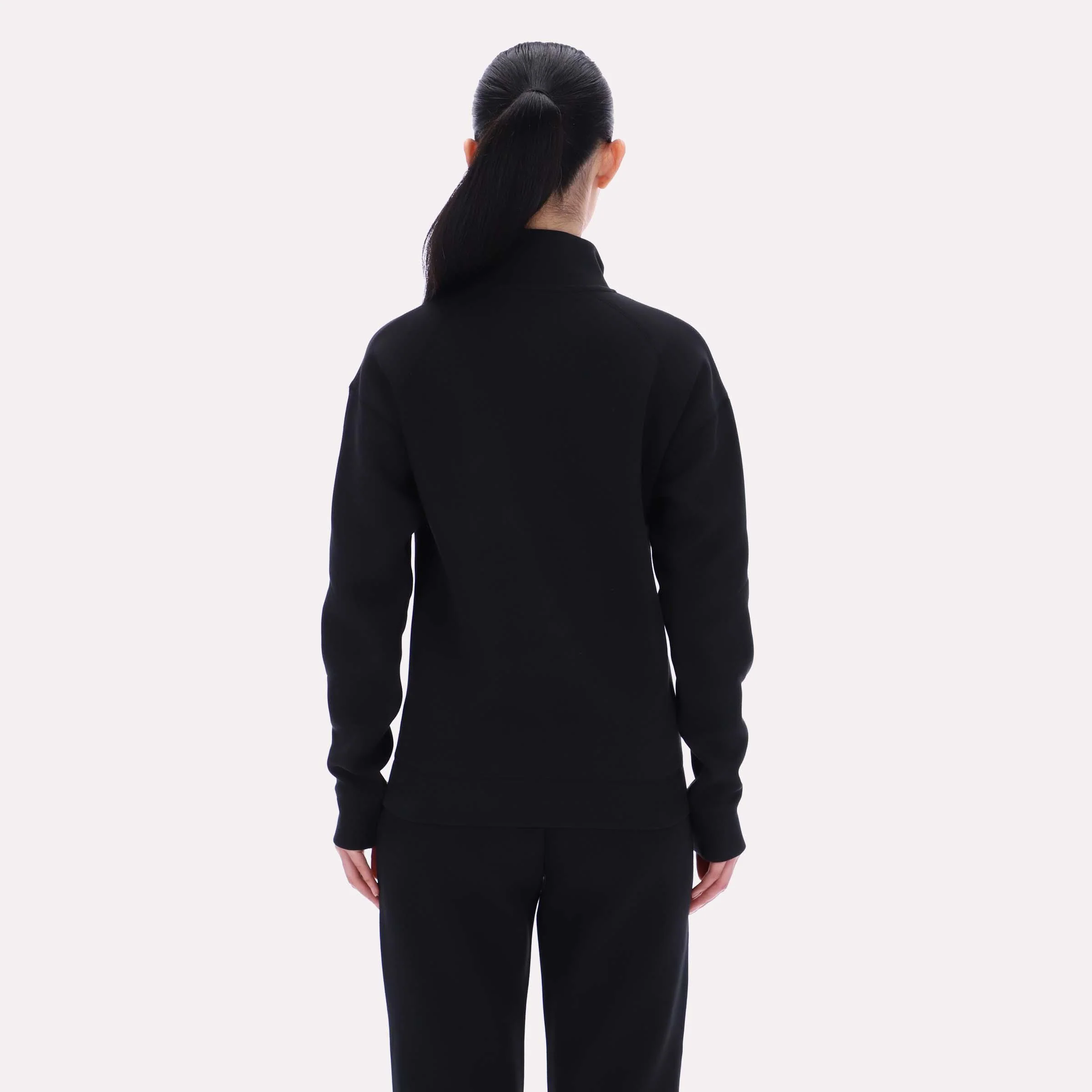 Reebok Apparel Women Oversized Scuba Quarter-Zip BLACK - Image 2