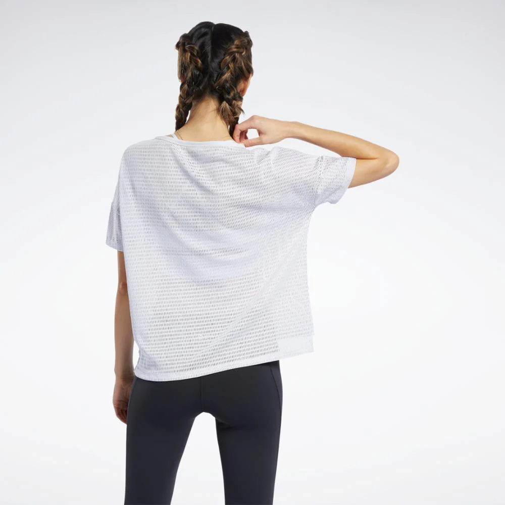 Reebok Apparel Women Perforated Tee PORCEL - Image 3