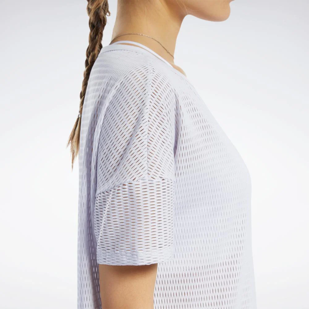Reebok Apparel Women Perforated Tee PORCEL - Image 4