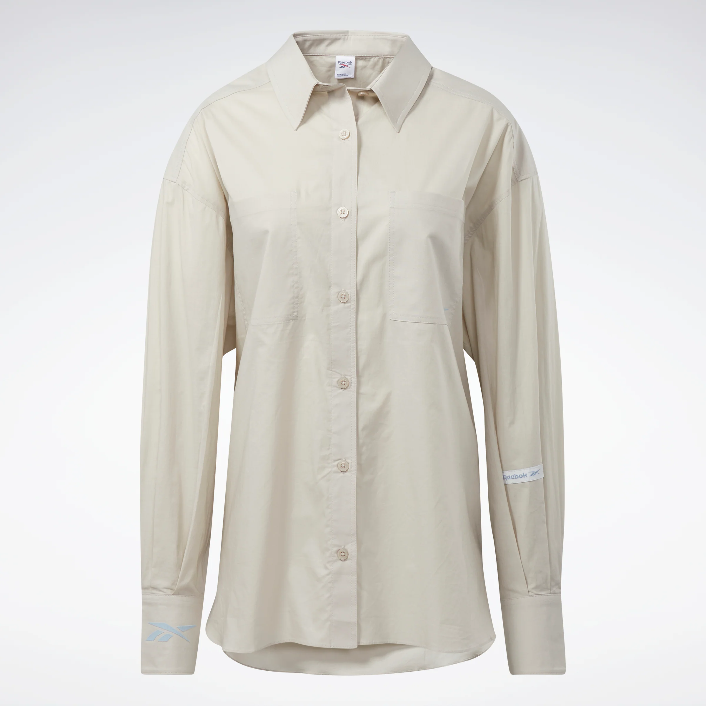 Reebok Apparel Women Reebok Classics Button-Up Long Sleeve Long-Sleeve Top Moonst - Image 6