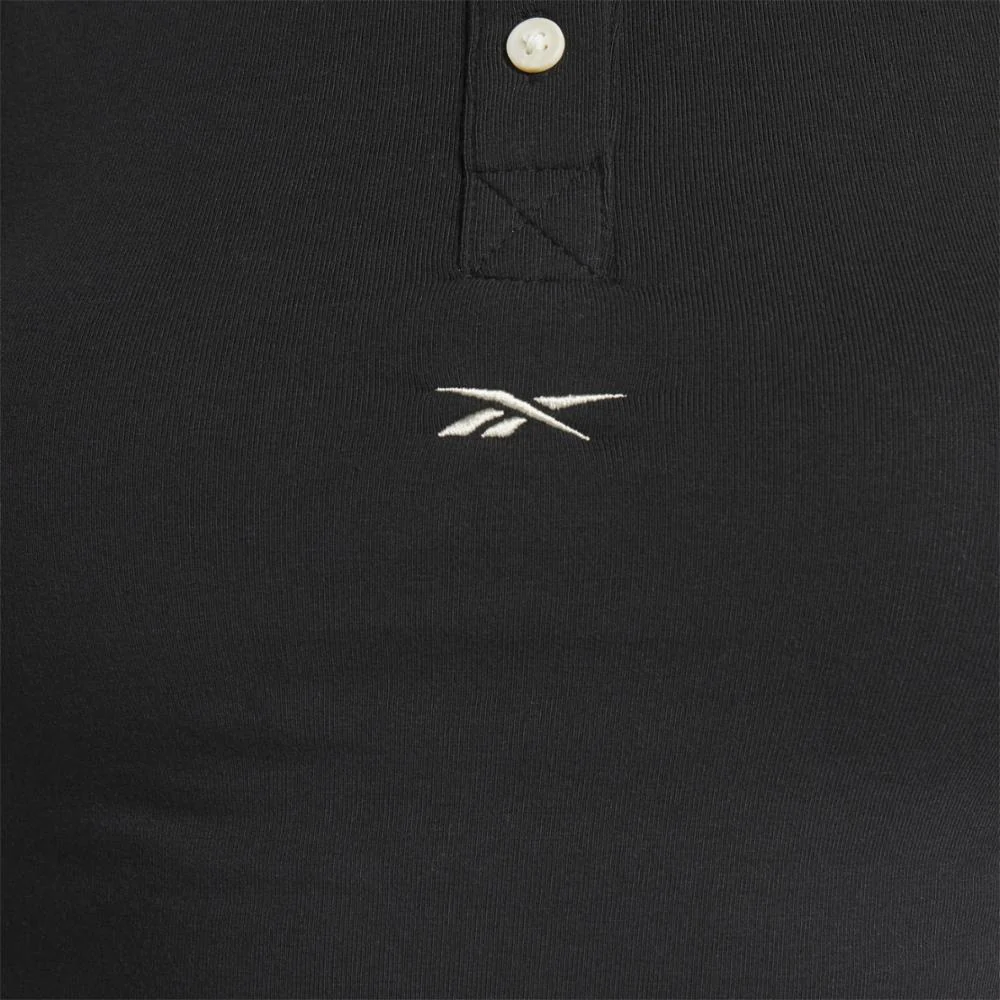 Reebok Apparel Women Reebok Classics Cropped Fitted Jersey Tank Top BLACK - Image 6