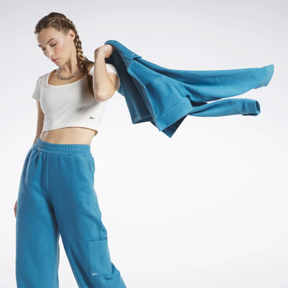 Reebok Apparel Women Reebok Classics Cropped Jersey T-Shirt CHALK - Image 2