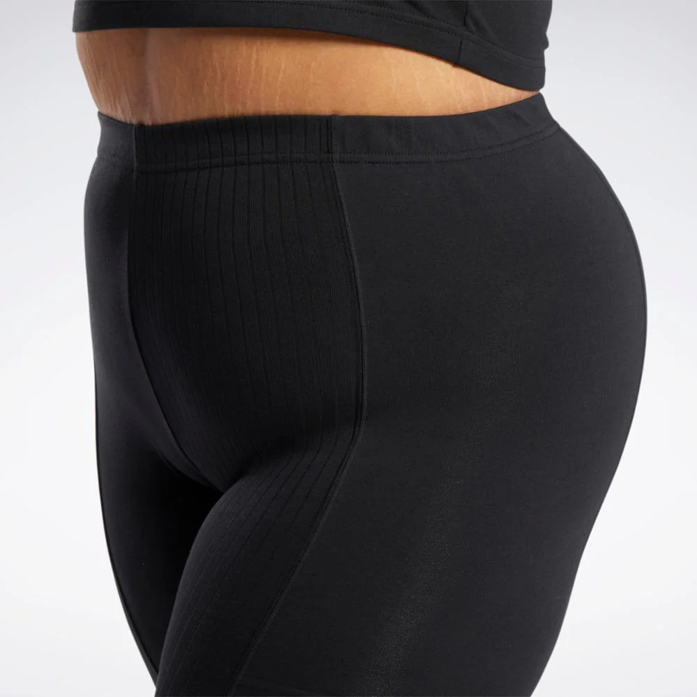 Reebok Apparel Women Reebok Classics High-Rise Leggings (Plus Size) BLACK - Image 5