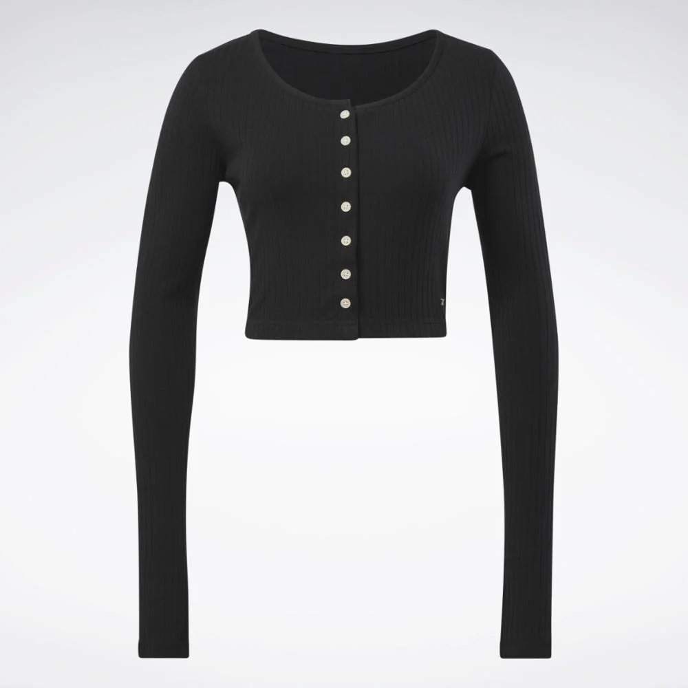 Reebok Apparel Women Reebok Classics Long-Sleeve Top BLACK - Image 7