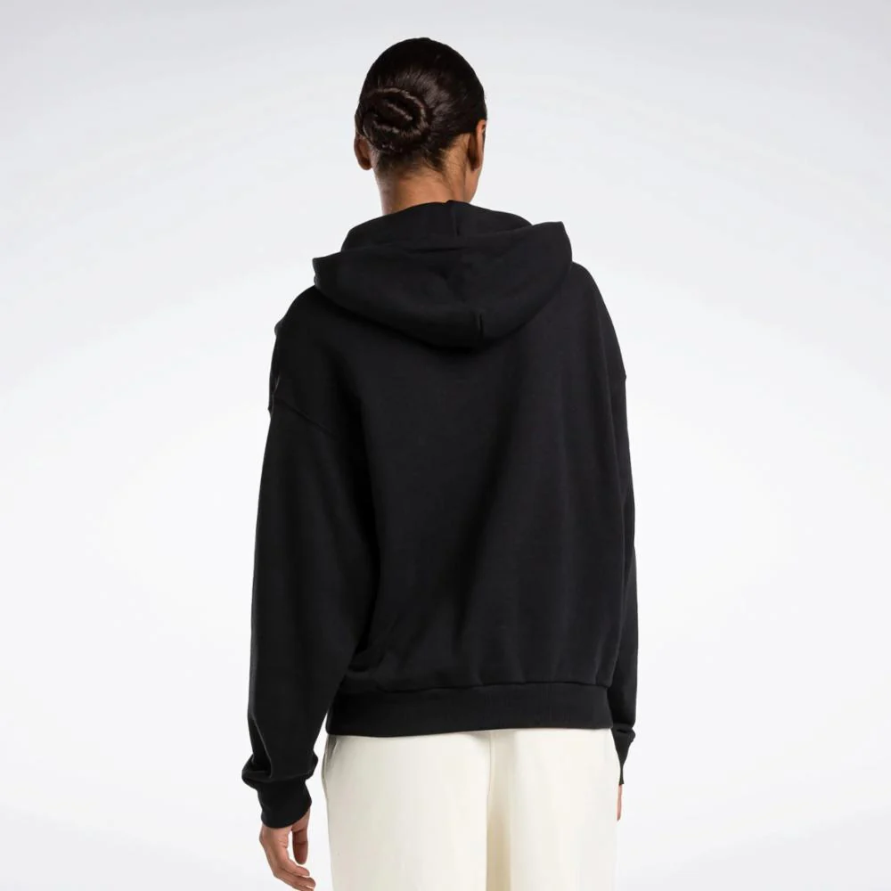 Reebok Apparel Women REEBOK CLASSICS NATURAL DYE BIG LOGO HOODIE BLACK - Image 3