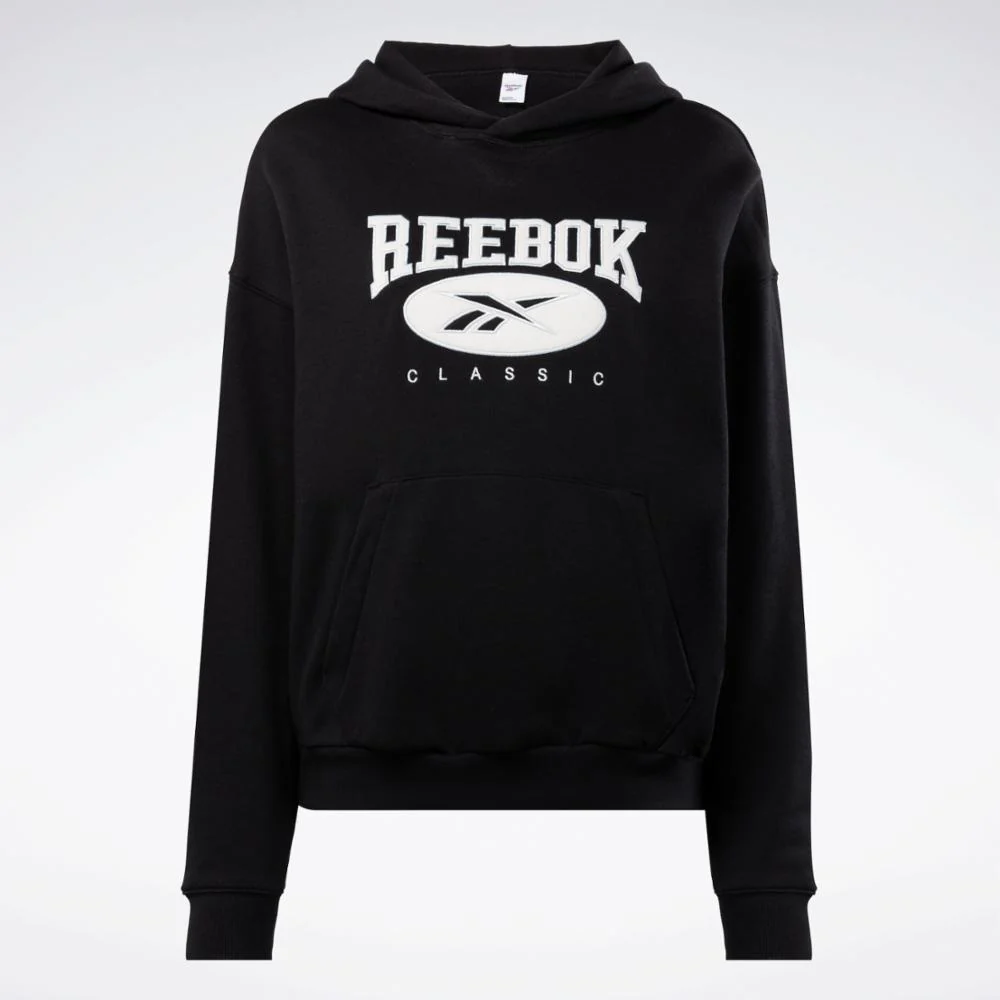 Reebok Apparel Women REEBOK CLASSICS NATURAL DYE BIG LOGO HOODIE BLACK - Image 6