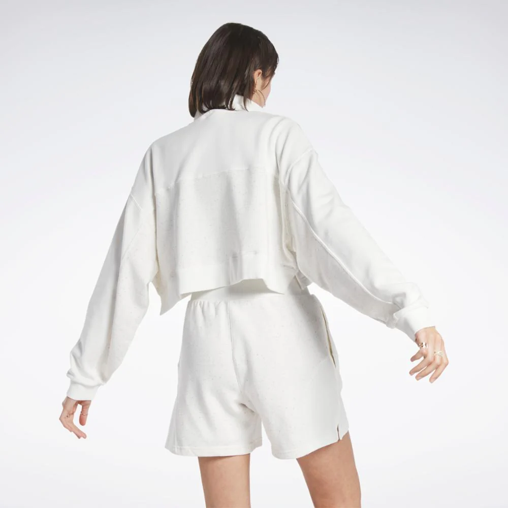 Reebok Apparel Women Reebok Classics Varsity Sweatshirt CHALK - Image 3