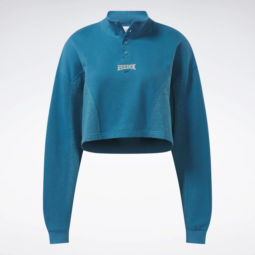 Reebok Apparel Women Reebok Classics Varsity Sweatshirt STEBLU - Image 6