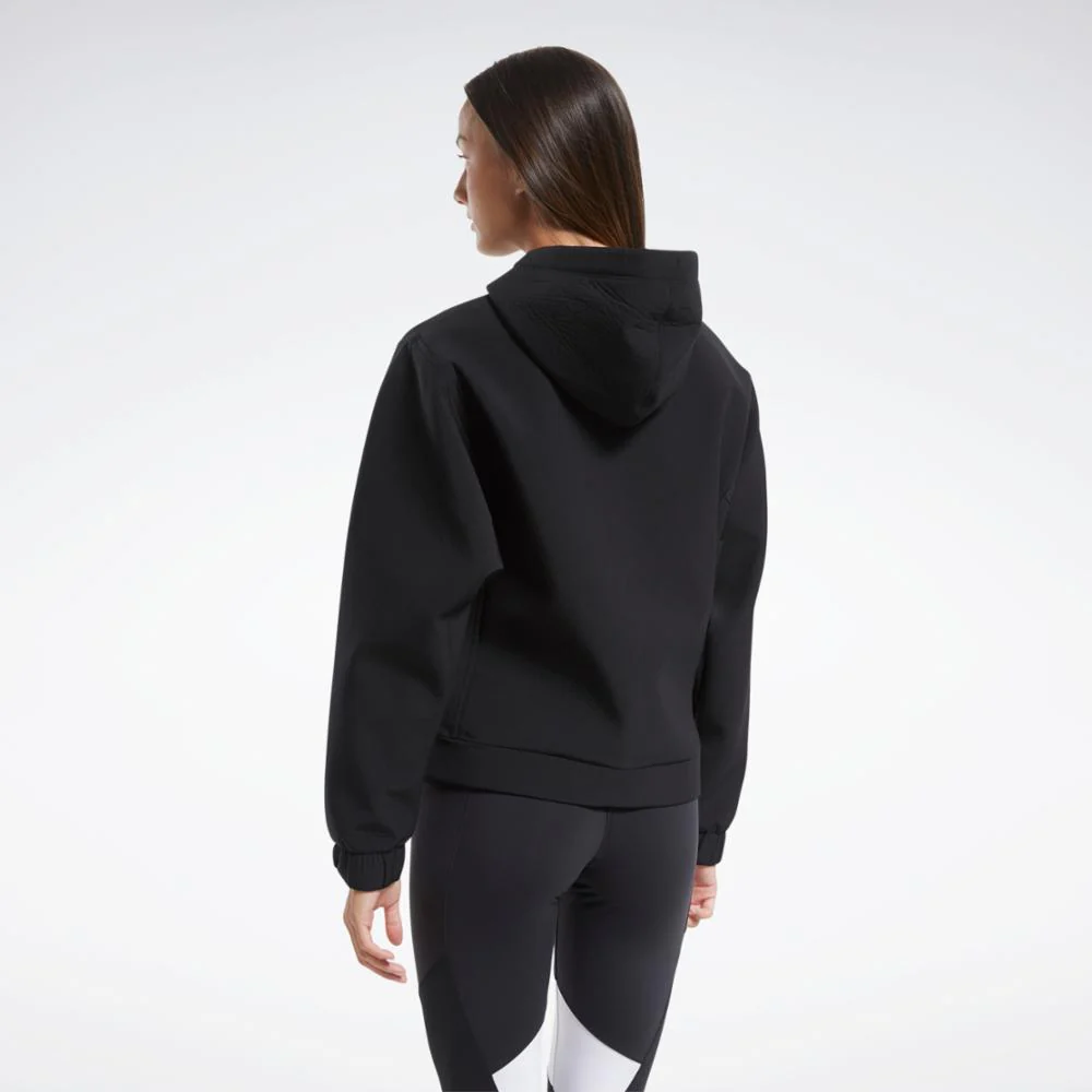 Reebok Apparel Women Reebok Edgeworks Hoodie BLACK - Image 3