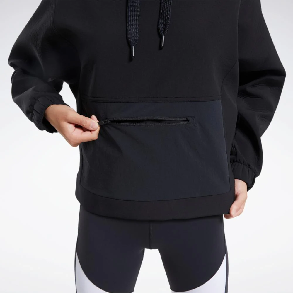 Reebok Apparel Women Reebok Edgeworks Hoodie BLACK - Image 4