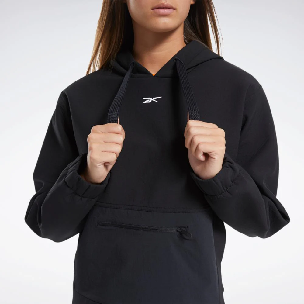 Reebok Apparel Women Reebok Edgeworks Hoodie BLACK - Image 5