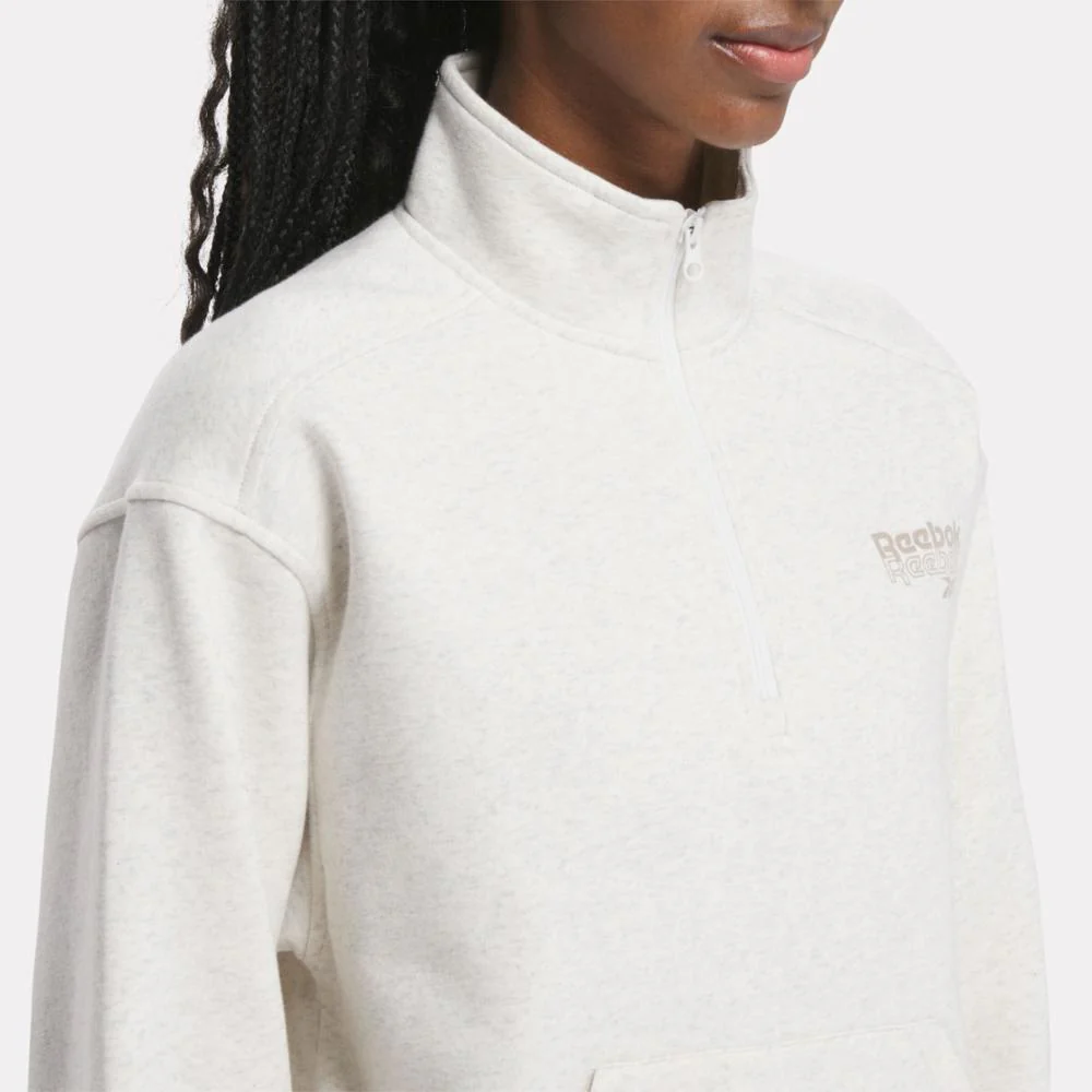 Reebok Apparel Women Reebok ID Energy Fleece Quarter-Zip CHAMEL - Image 5