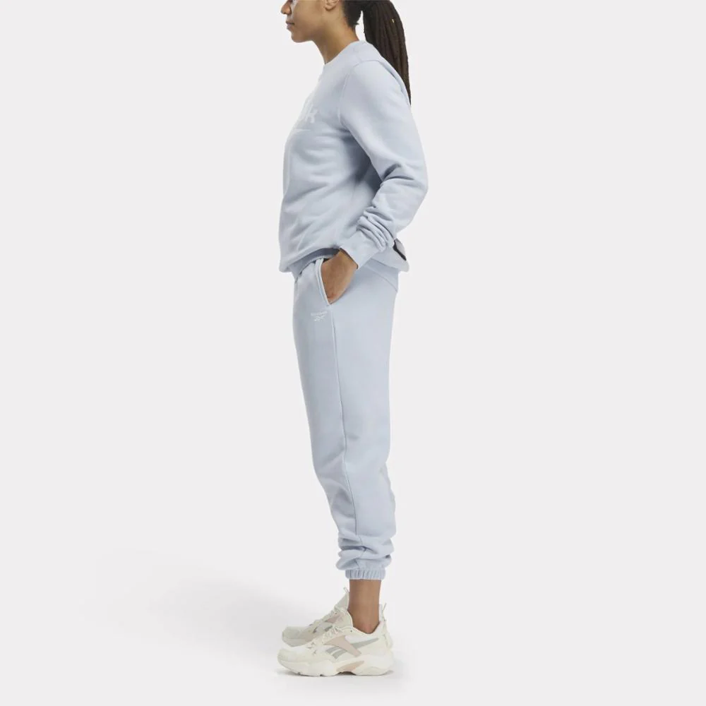 Reebok Apparel Women Reebok Identity Big Logo Fleece Sweatshirt FEEL GOOD BLUE - Image 2