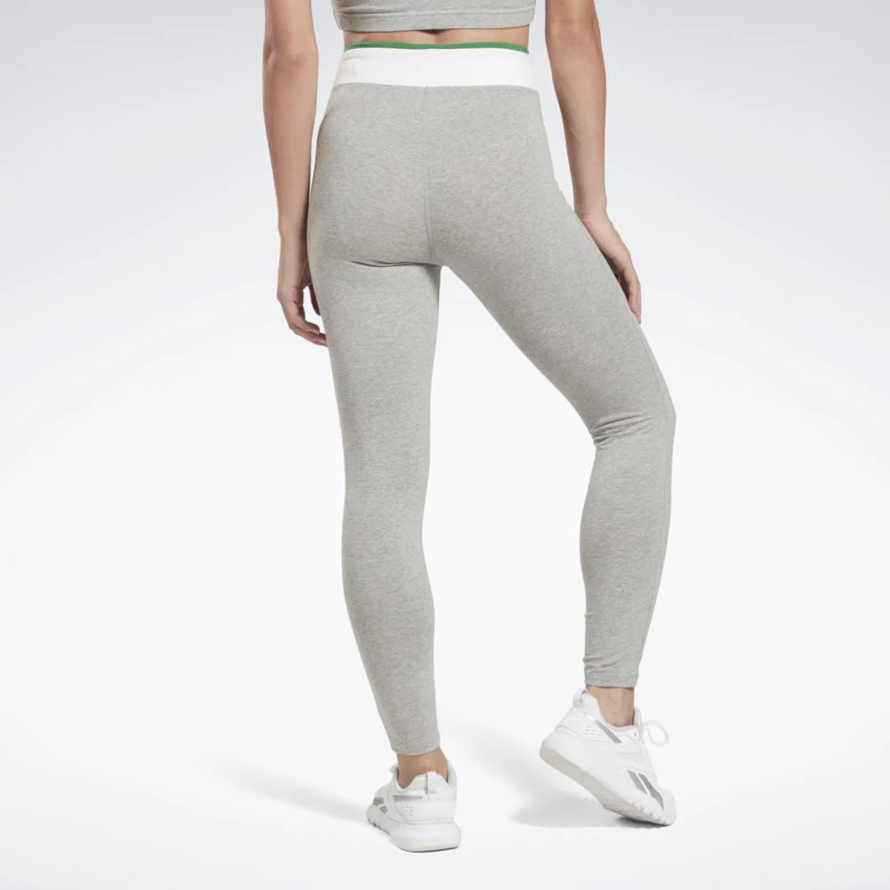 Reebok Apparel Women Reebok Identity Cotton Leggings MGREYH - Image 3