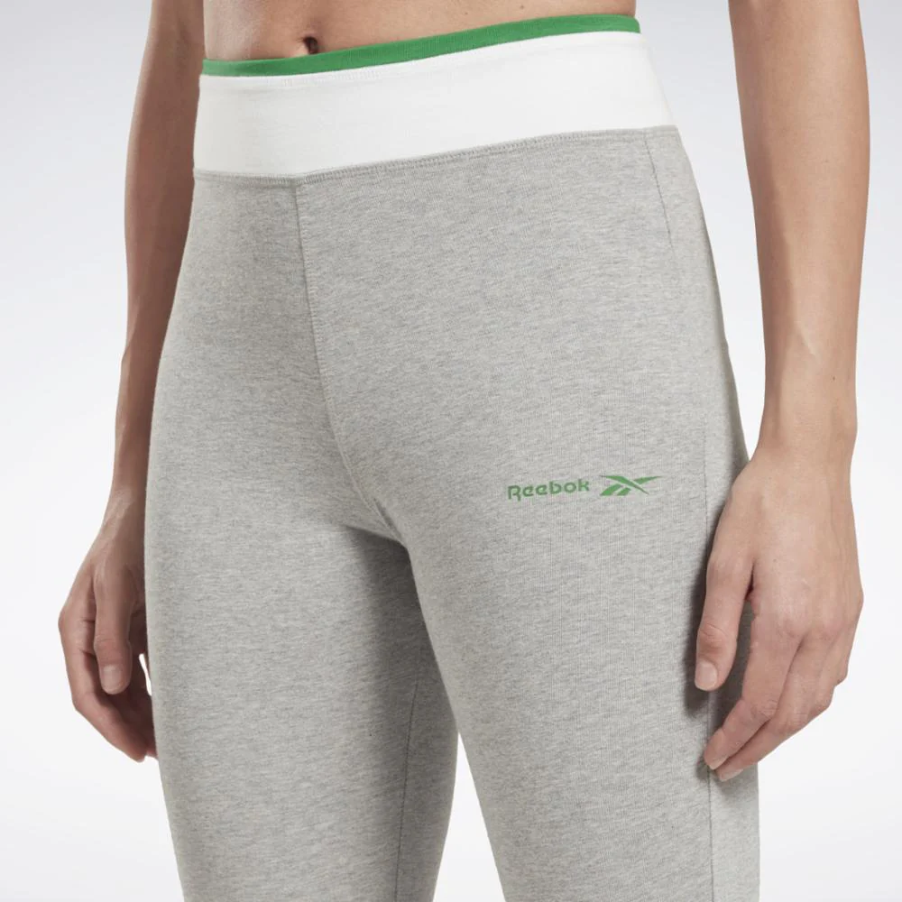 Reebok Apparel Women Reebok Identity Cotton Leggings MGREYH - Image 4