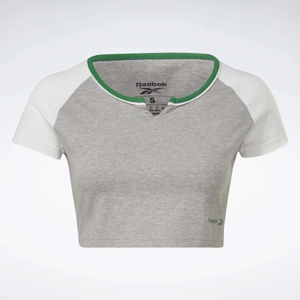 Reebok Apparel Women Reebok Identity Crop T-Shirt MGREYH - Image 6