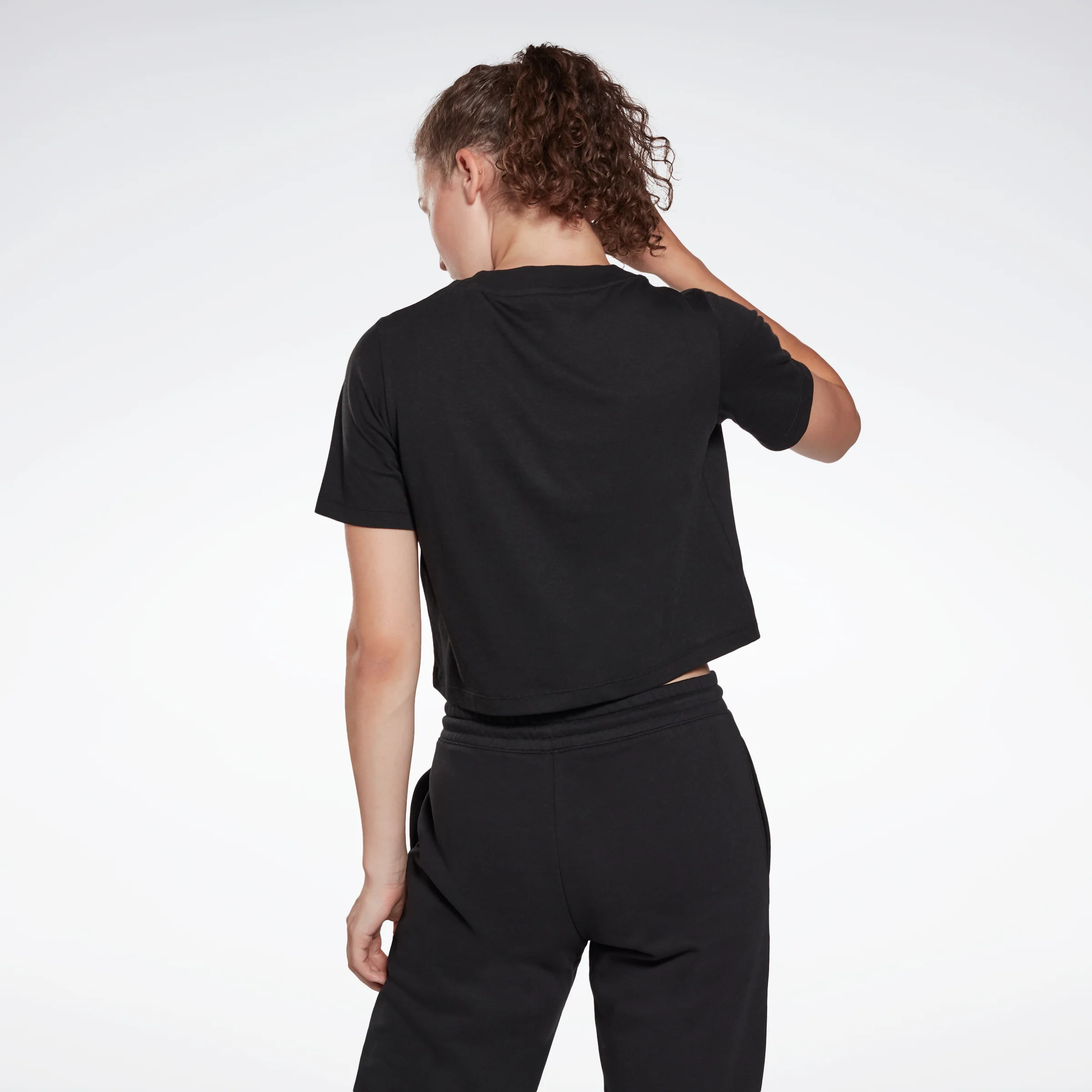 Reebok Apparel Women Reebok Identity Cropped T-Shirt Black - Image 3
