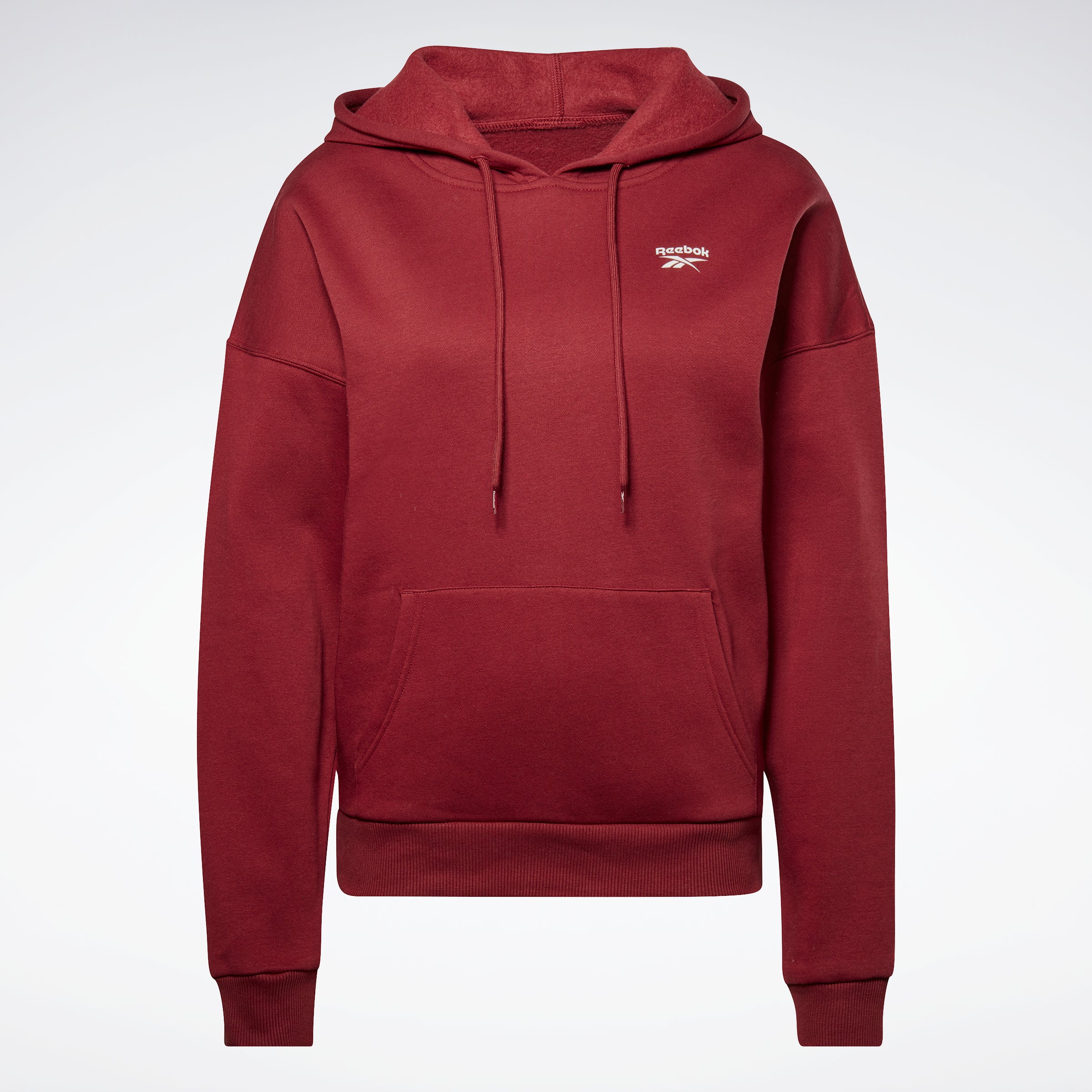 Reebok Apparel Women Reebok Identity Fleece Hoodie Classic Burgundy - Image 6