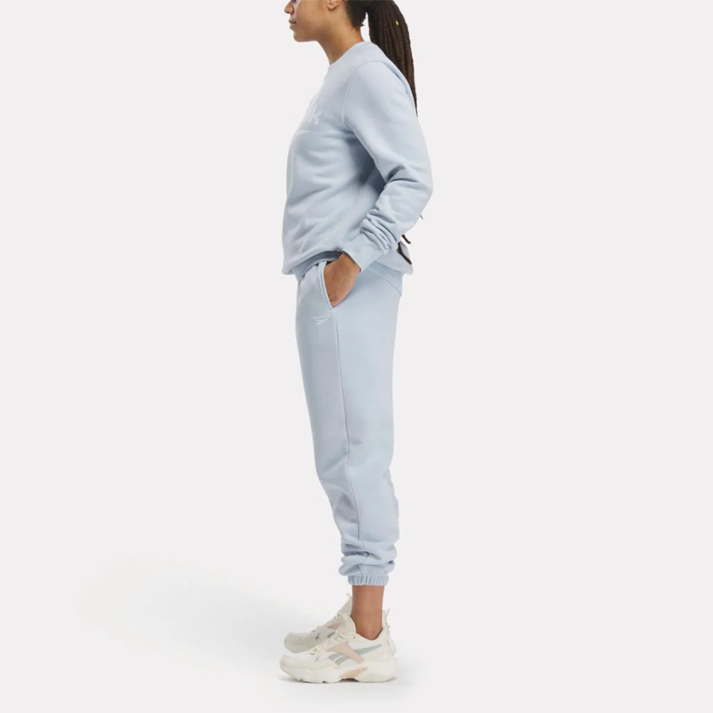 Reebok Apparel Women Reebok Identity Fleece Joggers FEEL GOOD BLUE - Image 3