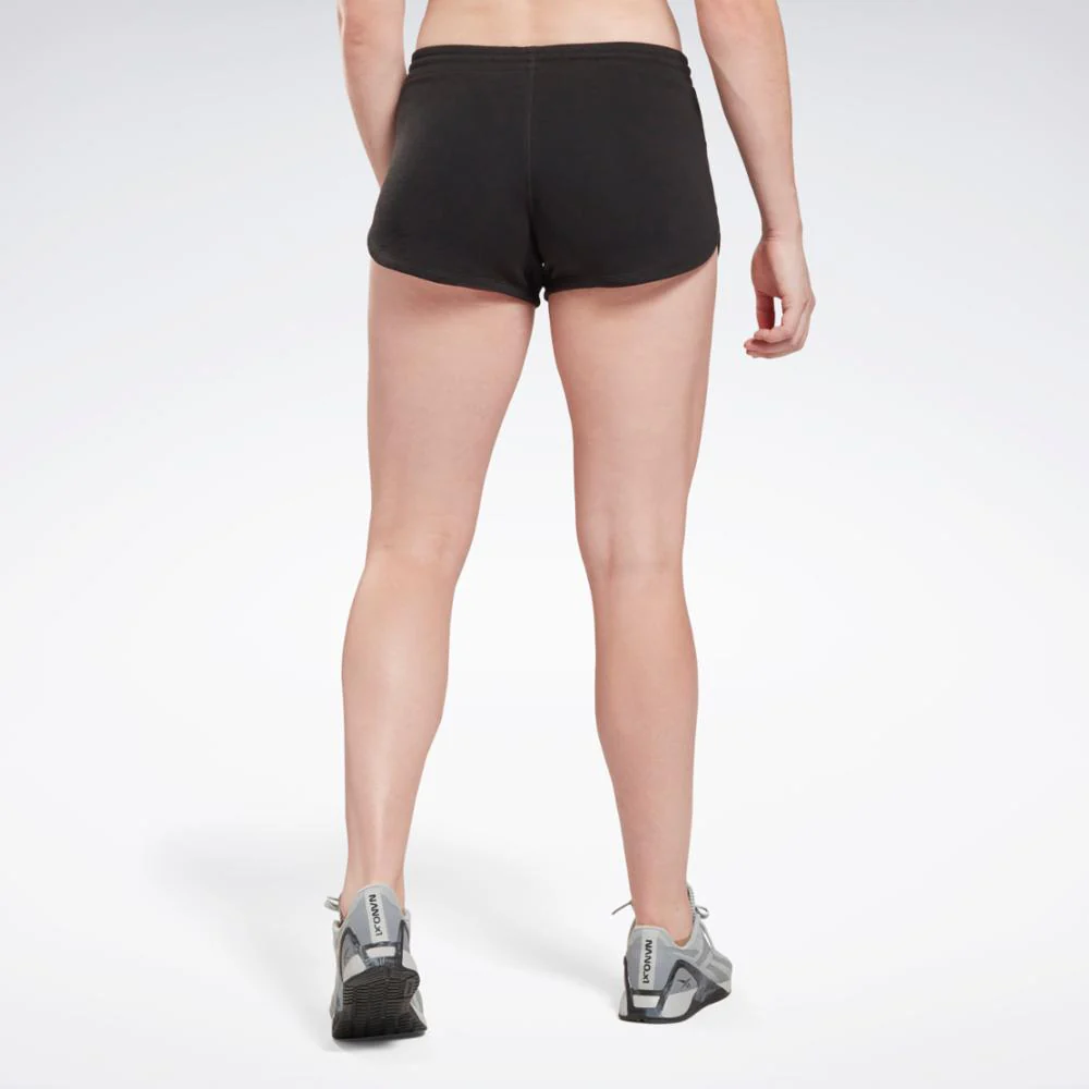 Reebok Apparel Women Reebok Identity French Terry Shorts BLACK - Image 3