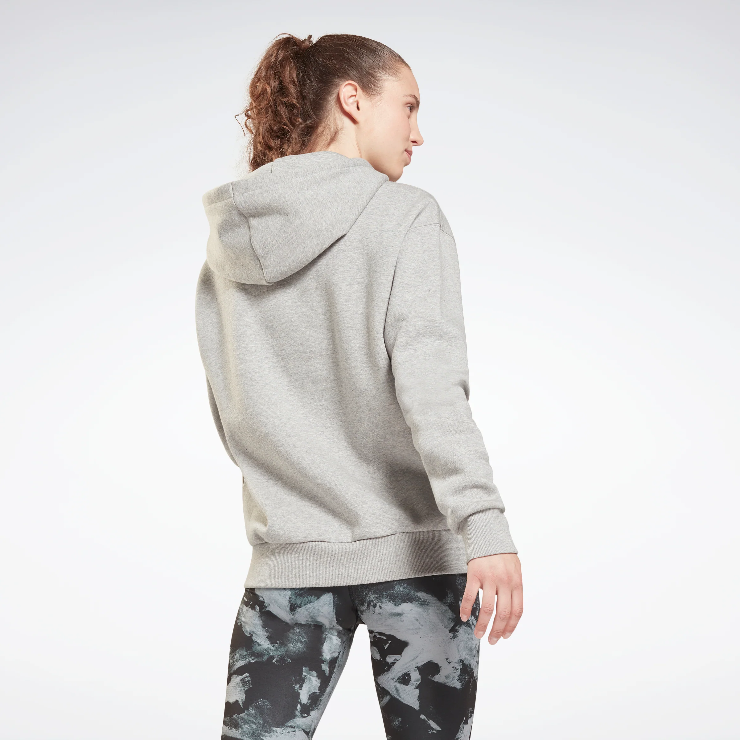 Reebok Apparel Women Reebok Identity Logo Fleece Hoodie Mgreyh - Image 3