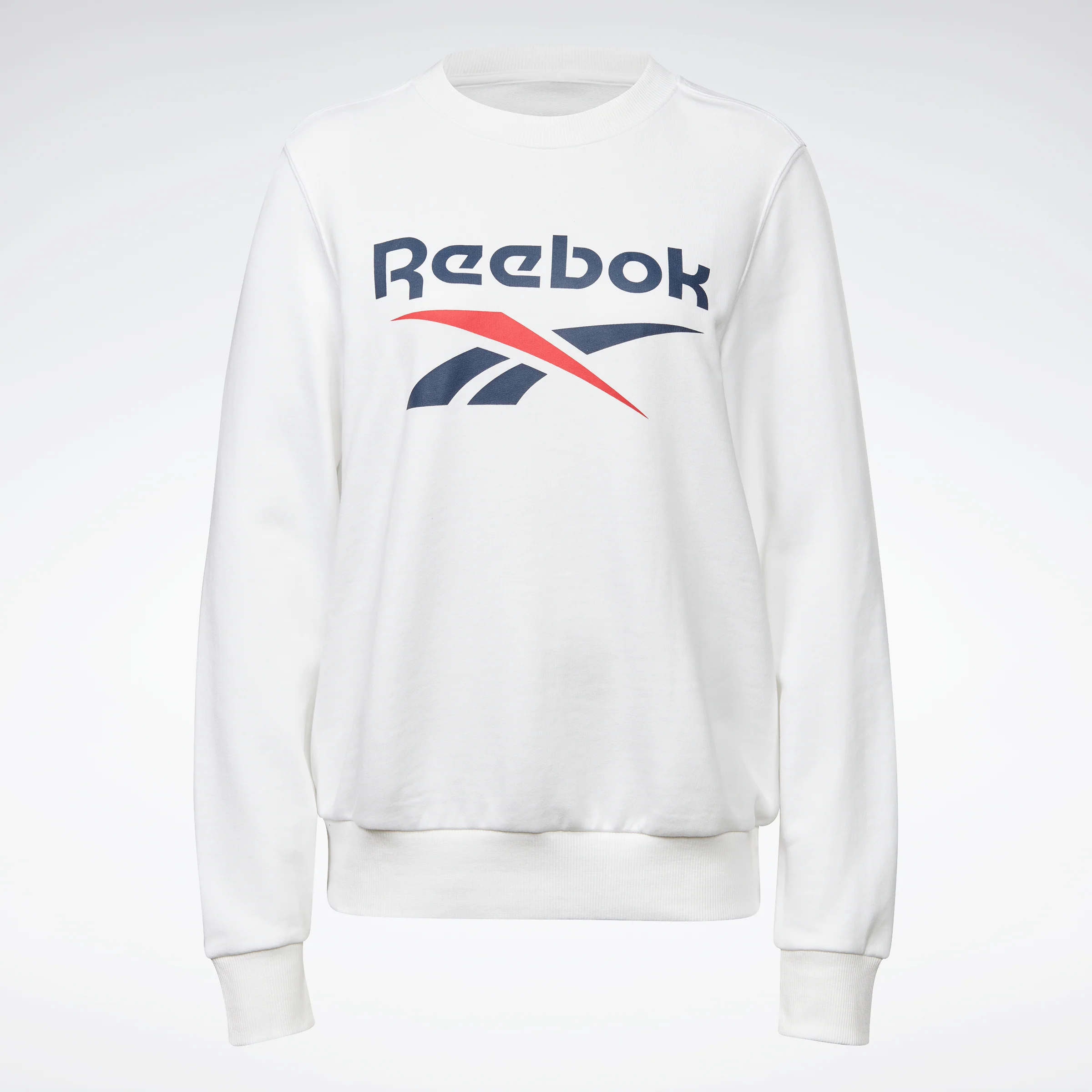 Reebok Apparel Women Reebok Identity Logo French Terry Crew Sweatshirt White - Image 6