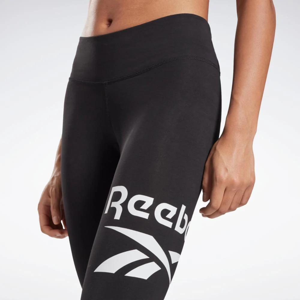 Reebok Apparel Women Reebok Identity Logo Leggings BLACK - Image 4