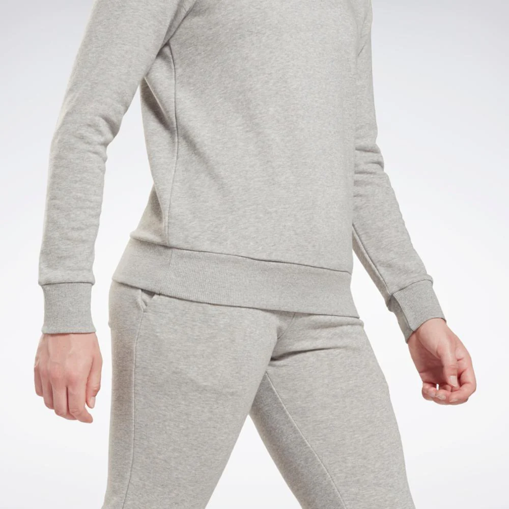 Reebok Apparel Women Reebok Identity Small Logo French Terry Crew Sweatshirt MGREYH - Image 4