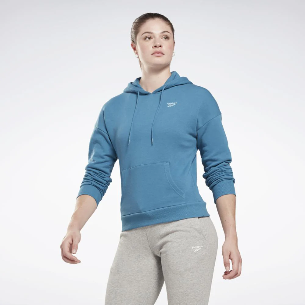 Reebok Apparel Women Reebok Identity Small Logo French Terry Hoodie STEBLU - Image 2
