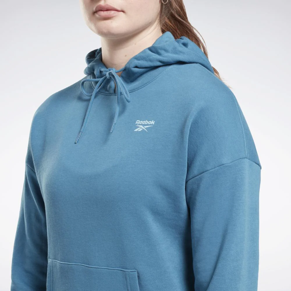 Reebok Apparel Women Reebok Identity Small Logo French Terry Hoodie STEBLU - Image 4