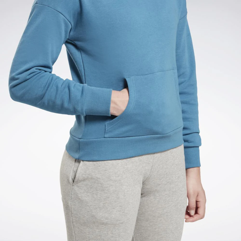 Reebok Apparel Women Reebok Identity Small Logo French Terry Hoodie STEBLU - Image 5