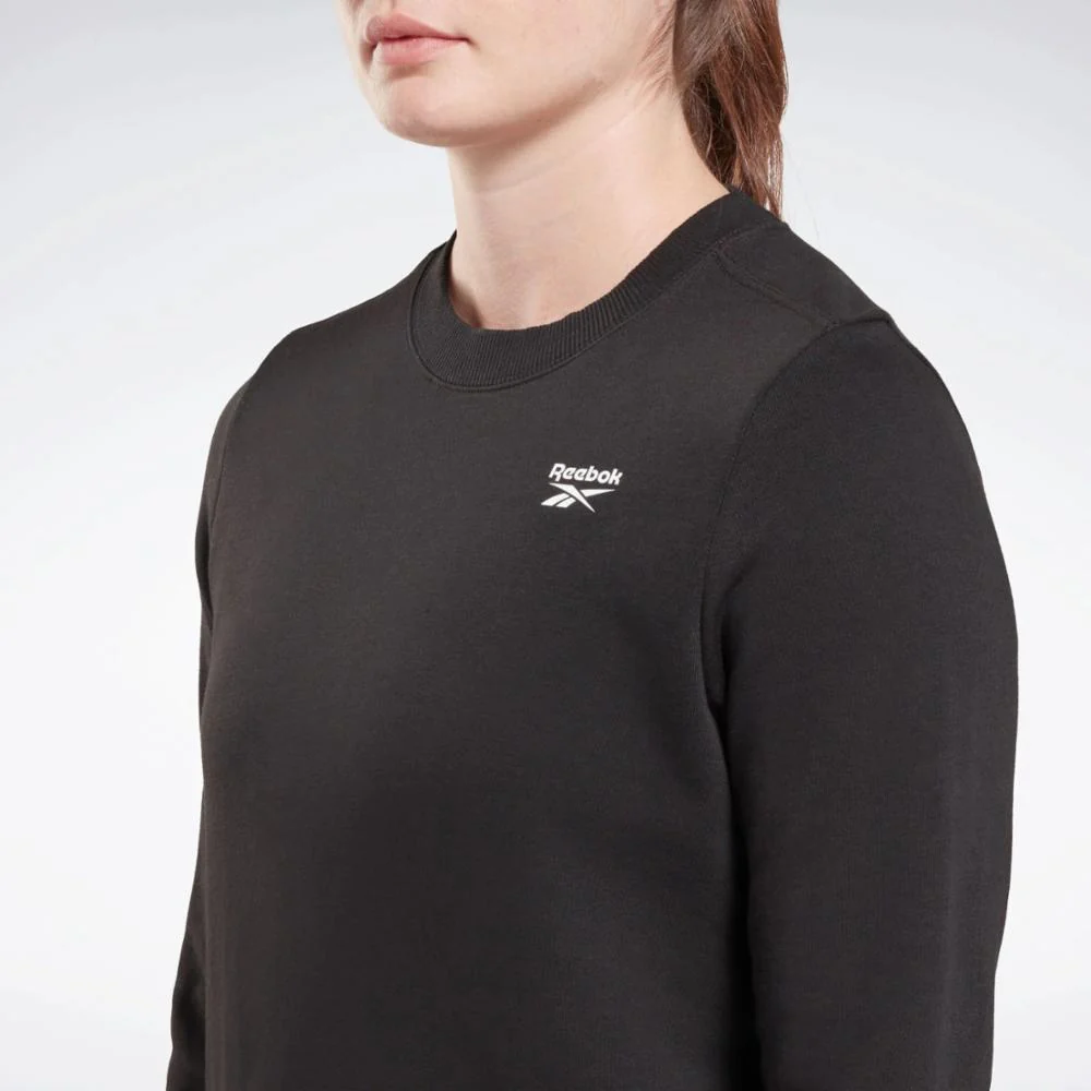 Reebok Apparel Women Reebok Identity Small Logo Sweatshirt BLACK - Image 4