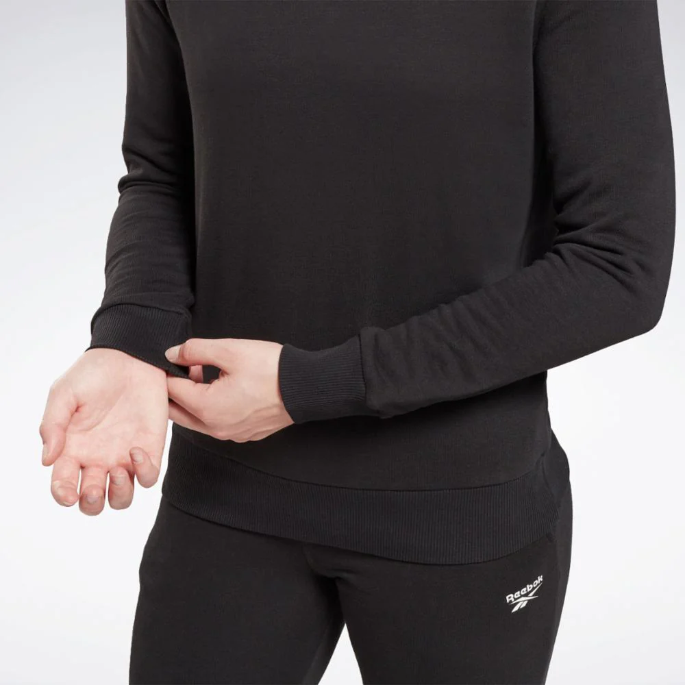 Reebok Apparel Women Reebok Identity Small Logo Sweatshirt BLACK - Image 5