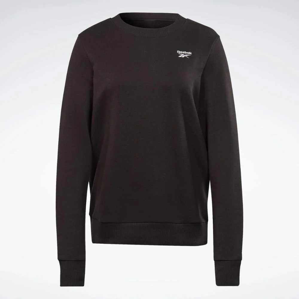 Reebok Apparel Women Reebok Identity Small Logo Sweatshirt BLACK - Image 6