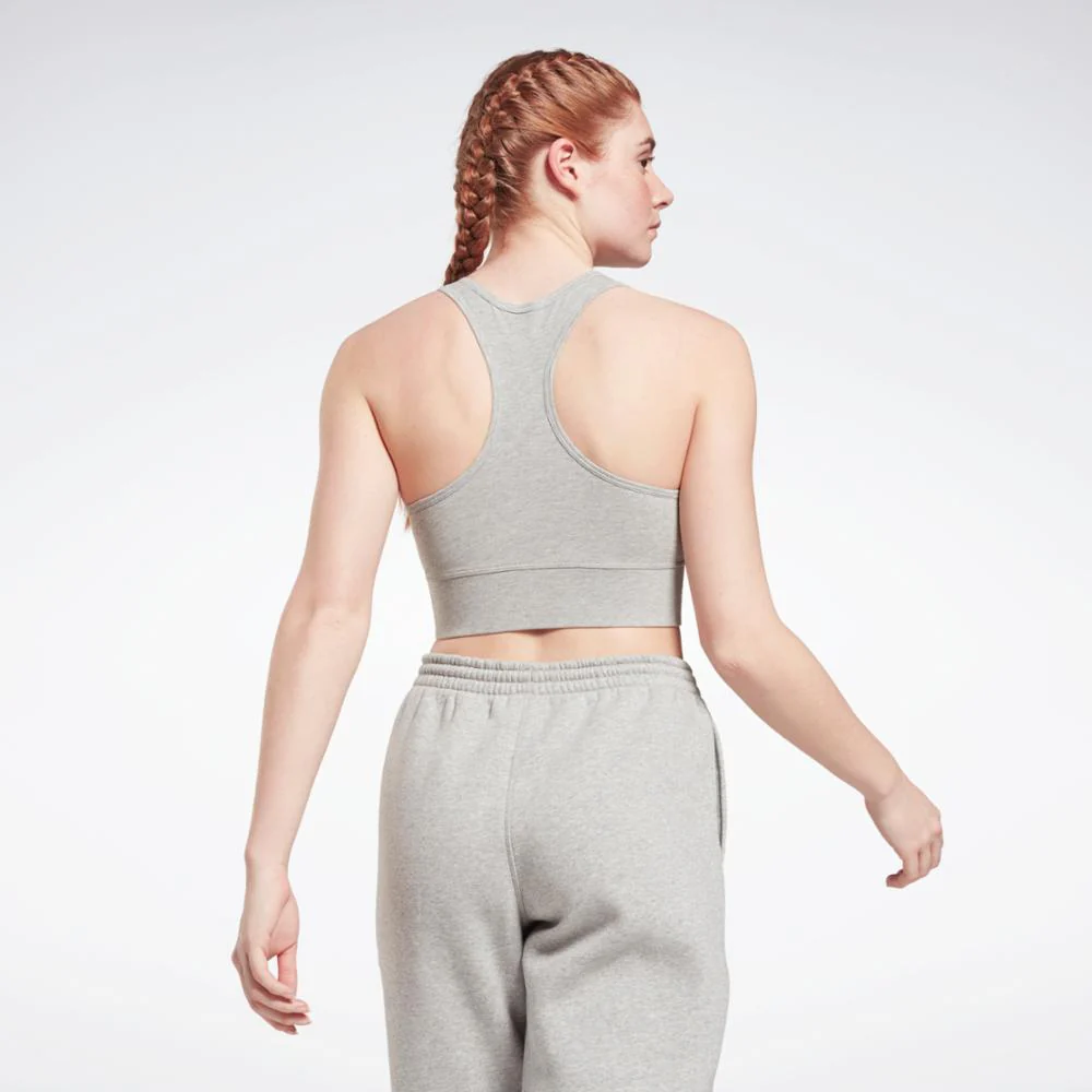 Reebok Apparel Women Reebok Identity Sports Bra MGREYH/WHITE - Image 3