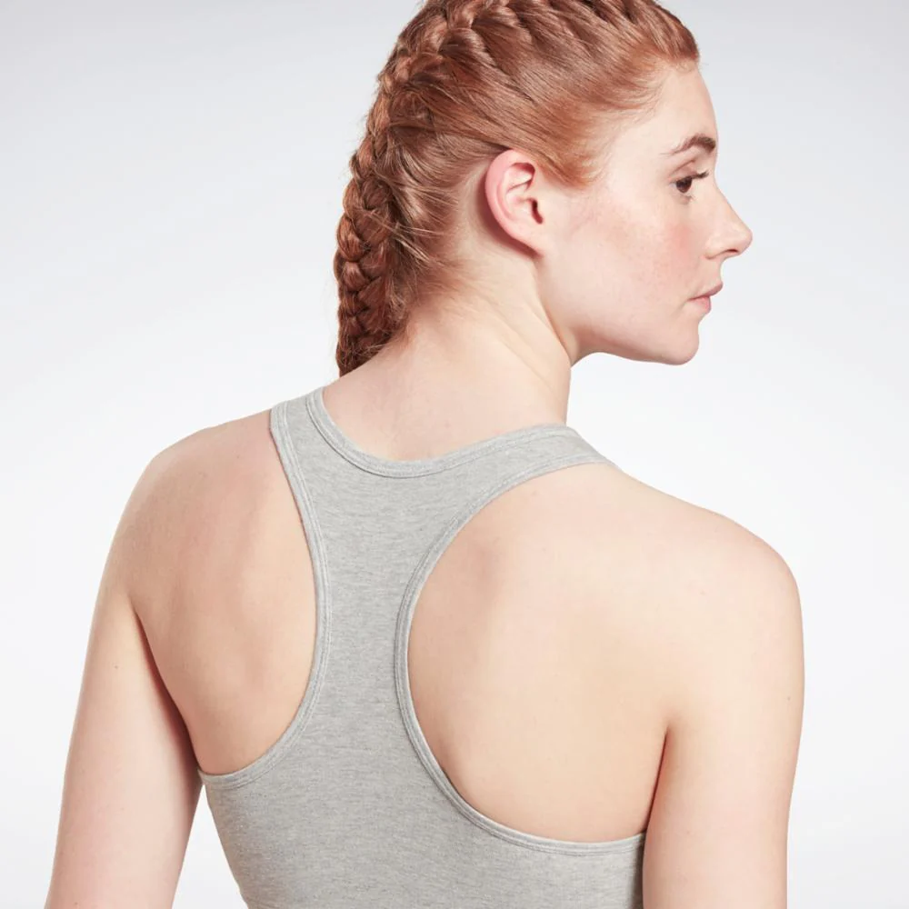 Reebok Apparel Women Reebok Identity Sports Bra MGREYH/WHITE - Image 5