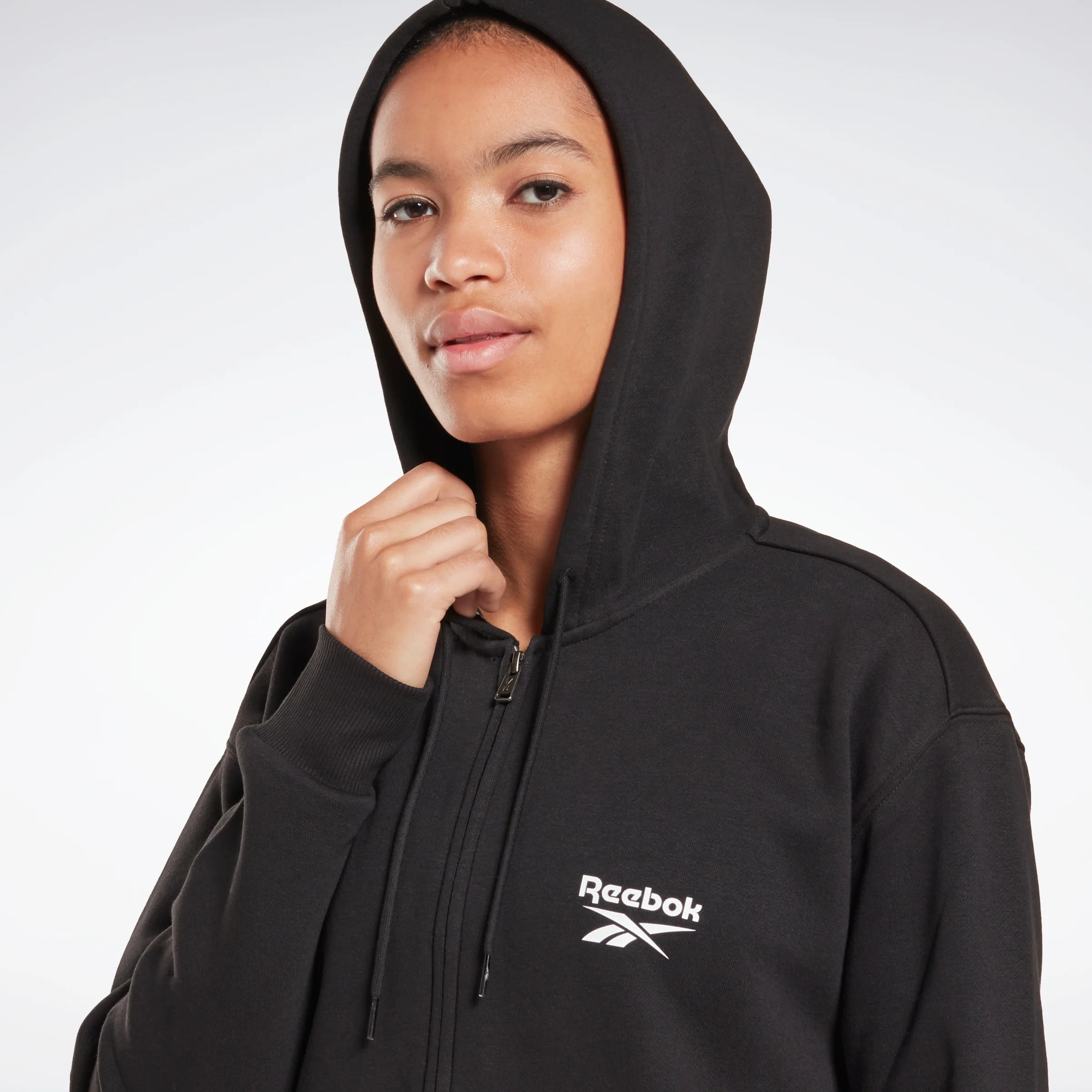 Reebok Apparel Women Reebok Identity Zip-Up Hoodie Black
