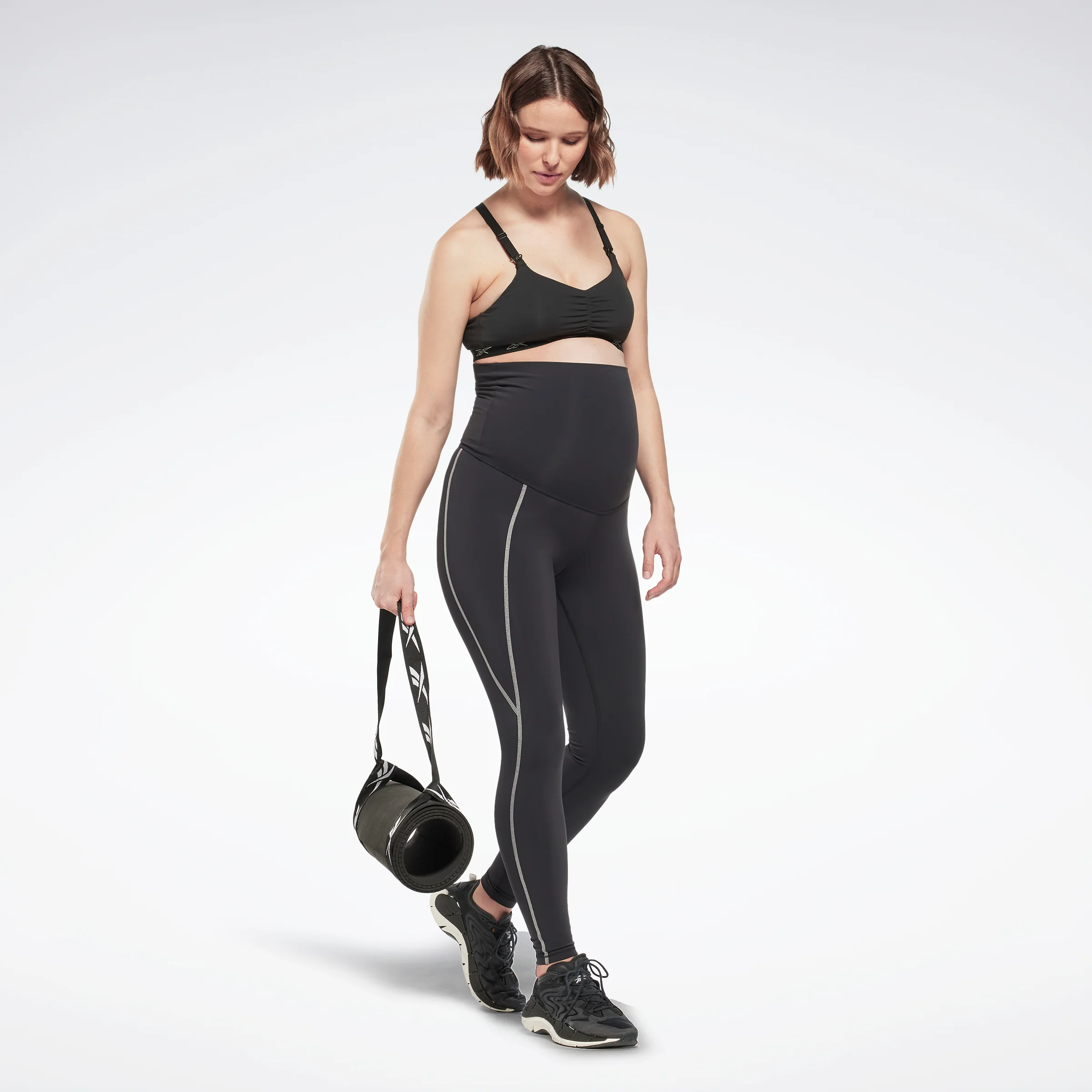 Reebok Apparel Women Reebok Lux 2.0 Maternity Leggings Black - Image 2